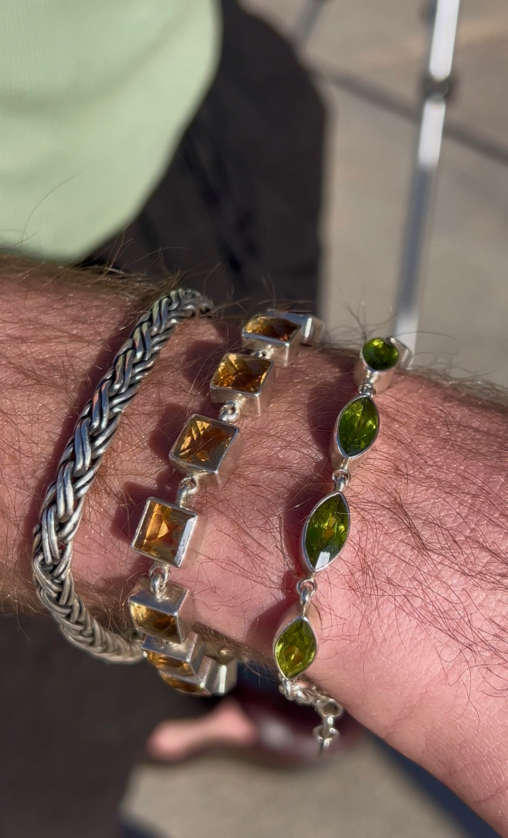 Gemstone Silver Bracelets