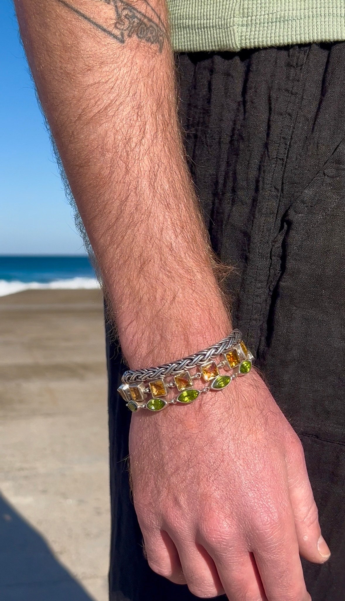 Gemstone Silver Bracelets